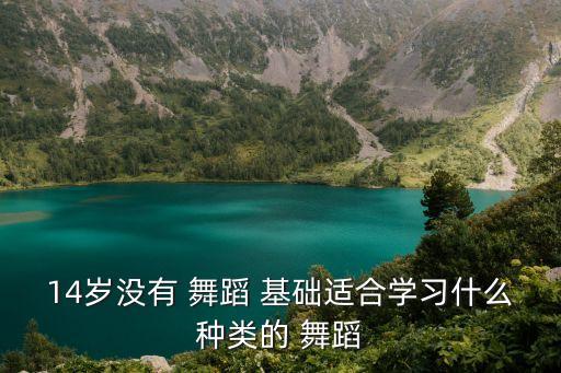 14岁没有 舞蹈 基础适合学习什么种类的 舞蹈
