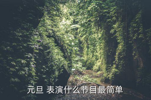 元旦 表演什么节目最简单