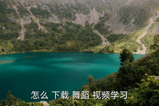 怎么 下载 舞蹈 视频学习