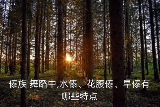 傣族 舞蹈中,水傣、花腰傣、旱傣有哪些特点