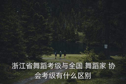  浙江省舞蹈考级与全国 舞蹈家 协会考级有什么区别