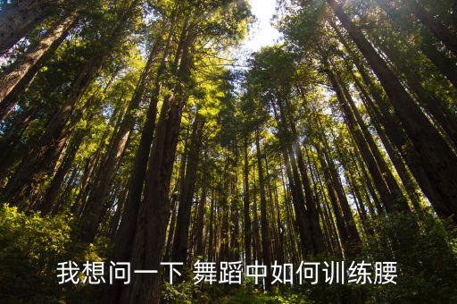 我想问一下 舞蹈中如何训练腰