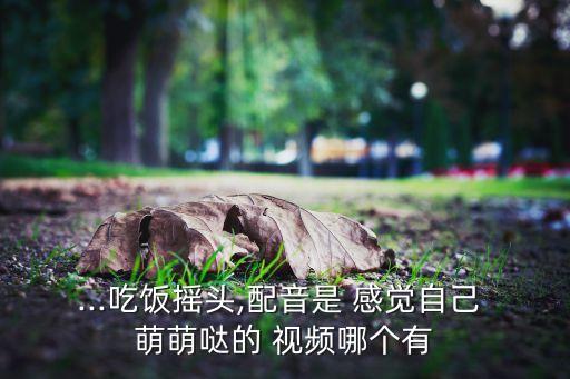 ...吃饭摇头,配音是 感觉自己 萌萌哒的 视频哪个有