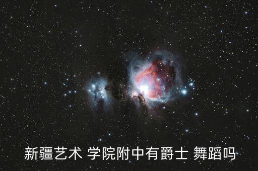  新疆艺术 学院附中有爵士 舞蹈吗