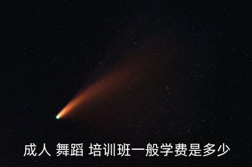  成人 舞蹈 培训班一般学费是多少