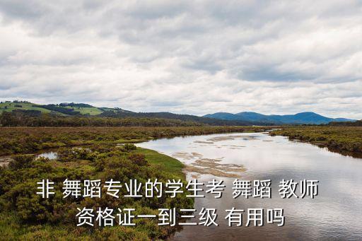 非 舞蹈专业的学生考 舞蹈 教师 资格证一到三级 有用吗