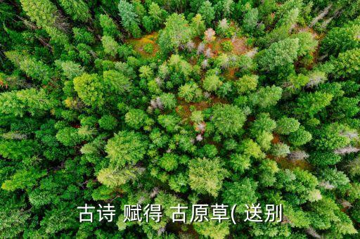 赋得古原草送别舞蹈视频,原原草与四季同来同去诗词赏析