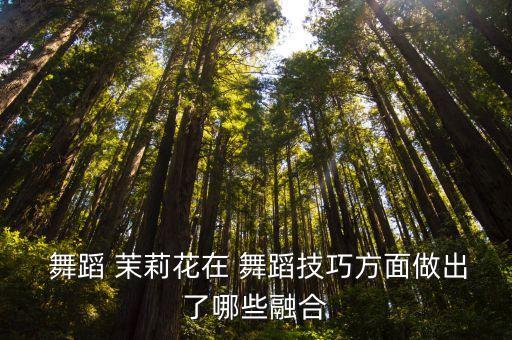  舞蹈 茉莉花在 舞蹈技巧方面做出了哪些融合