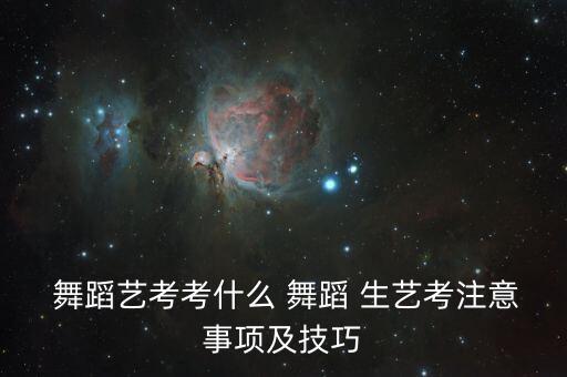  舞蹈艺考考什么 舞蹈 生艺考注意事项及技巧