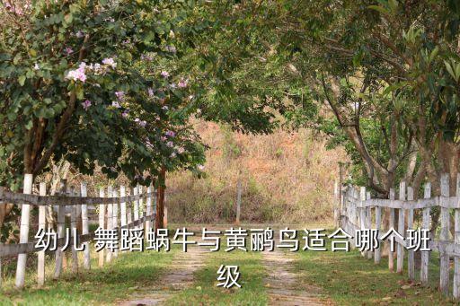  幼儿 舞蹈蜗牛与黄鹂鸟适合哪个班级