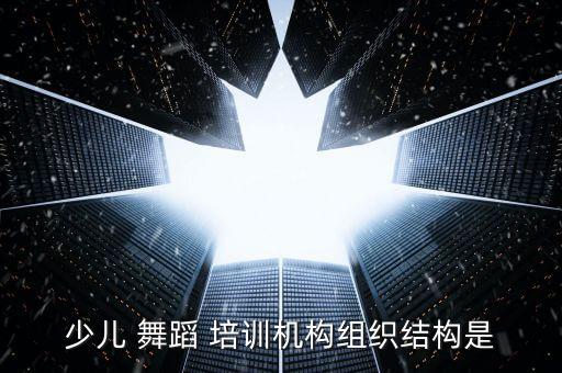 少儿 舞蹈 培训机构组织结构是