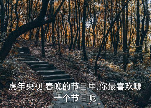 虎年央视 春晚的节目中,你最喜欢哪一个节目呢