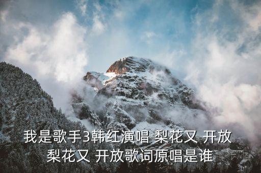 梨花又开放舞蹈,梨花和开放"主唱周峰上世纪80年代发行专辑