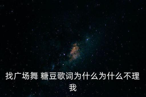 找广场舞 糖豆歌词为什么为什么不理我