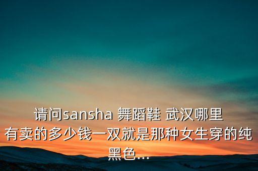 请问sansha 舞蹈鞋 武汉哪里有卖的多少钱一双就是那种女生穿的纯黑色...