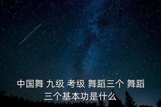 中国舞 九级 考级 舞蹈三个 舞蹈三个基本功是什么