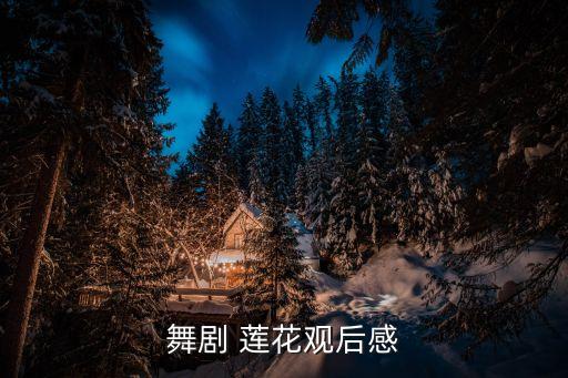 舞剧 莲花观后感