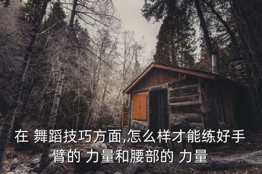 在 舞蹈技巧方面,怎么样才能练好手臂的 力量和腰部的 力量