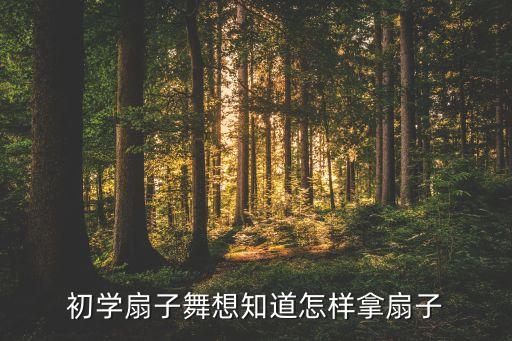 初学扇子舞想知道怎样拿扇子