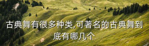古典舞有很多种类,可著名的古典舞到底有哪几个
