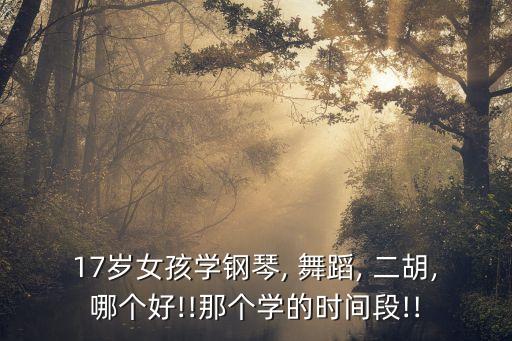 17岁女孩学钢琴, 舞蹈, 二胡,哪个好!!那个学的时间段!!