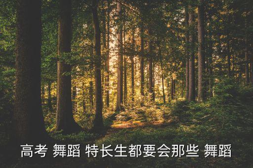 特长生舞蹈,自舞研艺考:舞蹈艺术生报名参加艺术考试