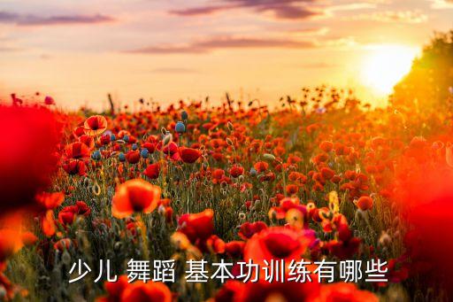  少儿 舞蹈 基本功训练有哪些