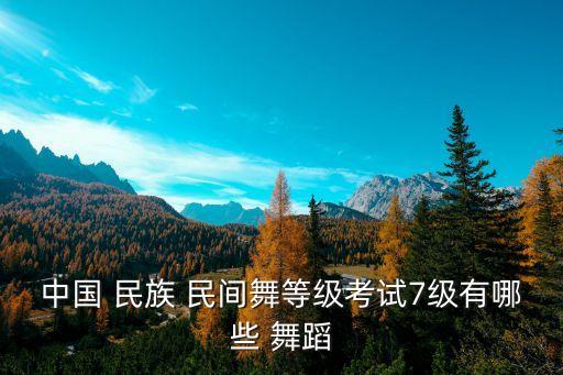 中国 民族 民间舞等级考试7级有哪些 舞蹈