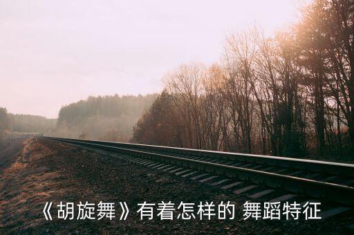 《胡旋舞》有着怎样的 舞蹈特征