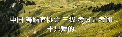 中国 舞蹈家协会 三级 考试是考哪十只舞的
