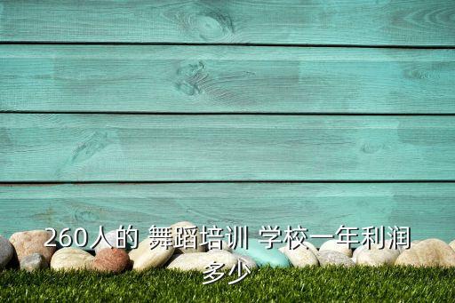260人的 舞蹈培训 学校一年利润多少