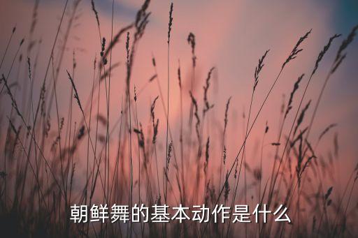  朝鲜舞的基本动作是什么