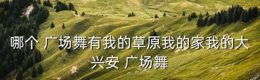 哪个 广场舞有我的草原我的家我的大兴安 广场舞