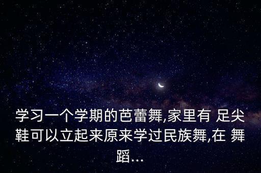 学习一个学期的芭蕾舞,家里有 足尖鞋可以立起来原来学过民族舞,在 舞蹈...