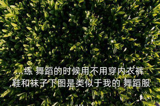 ...练 舞蹈的时候用不用穿内衣裤,鞋和袜子下图是类似于我的 舞蹈服...