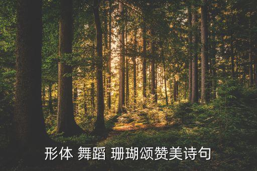形体 舞蹈 珊瑚颂赞美诗句