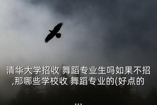 清华大学招收 舞蹈专业生吗如果不招,那哪些学校收 舞蹈专业的(好点的...