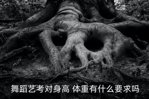  舞蹈艺考对身高 体重有什么要求吗