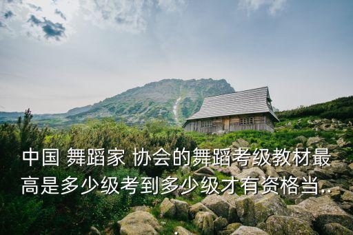 中国 舞蹈家 协会的舞蹈考级教材最高是多少级考到多少级才有资格当...