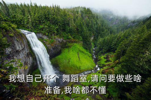 我想自己开个 舞蹈室,请问要做些啥准备,我啥都不懂