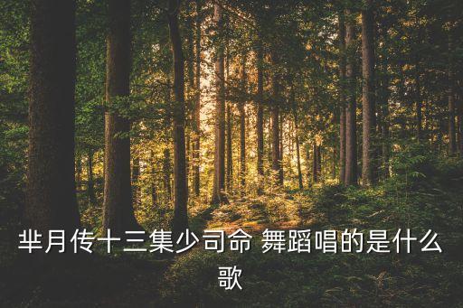 芈月传十三集少司命 舞蹈唱的是什么歌