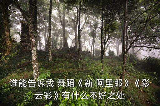 谁能告诉我 舞蹈《新 阿里郎》《彩云彩》有什么不好之处