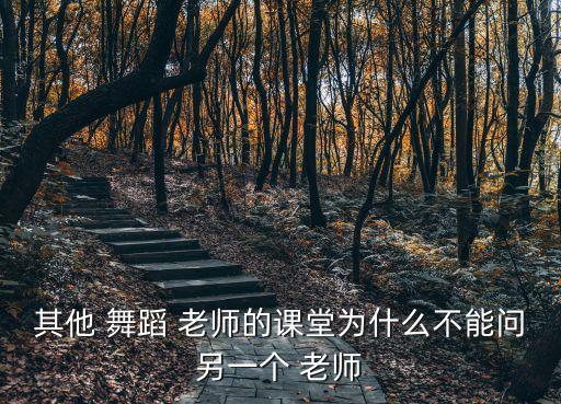 其他 舞蹈 老师的课堂为什么不能问另一个 老师