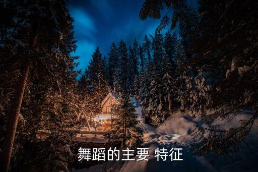  舞蹈的主要 特征