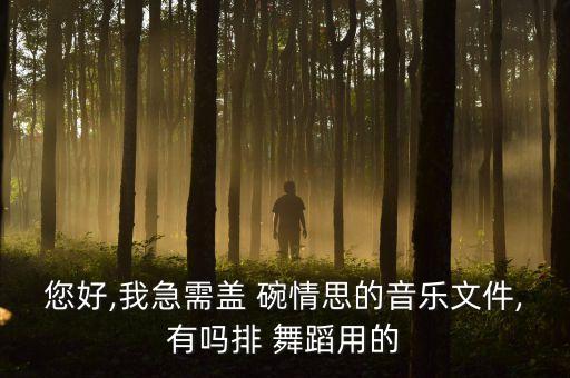 您好,我急需盖 碗情思的音乐文件,有吗排 舞蹈用的