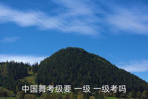 中国舞考级要 一级 一级考吗