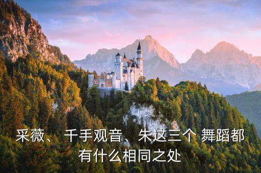 采薇、 千手观音、朱这三个 舞蹈都有什么相同之处