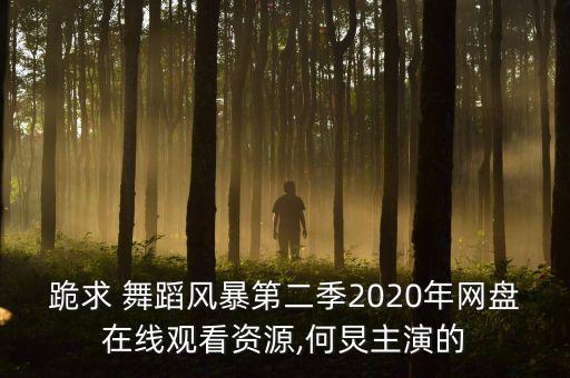 跪求 舞蹈风暴第二季2020年网盘在线观看资源,何炅主演的