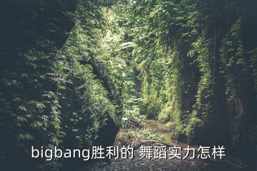 bigbang胜利的 舞蹈实力怎样