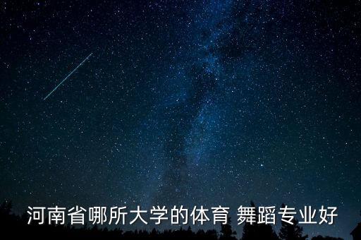  河南省哪所大学的体育 舞蹈专业好